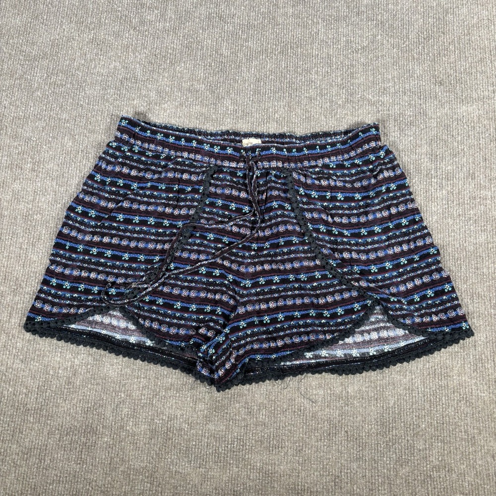 Hollister Shorts Womens S Knit Bohemian Tribal Print Drawstring Lounge Y2K